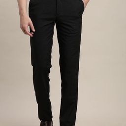 Turtle Men Tailored Tapered Fit Formal Trousers-image-85