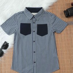 The Lion and The Fish Boys Comfort Opaque Checked Casual Shirt-image-19