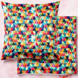 ArtzFolio Multicoloured Set of 2 Square Cushion Covers-picture-28