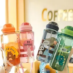YK Orange Single Plastic Printed Water Bottle-image-31