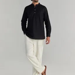 SAADAA Mandarin Collar Straight Kurta-picture-8