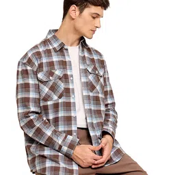 Mast & Harbour Men Comfort Gingham Checks Opaque Checked Casual Shirt-image-47