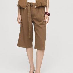 MANGO Women Belted Pure Cotton Jorts-picture-26