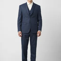 Van Heusen Checked Slim Fit Single Breasted Notched Collar 4-Piece Formal Suit-image-37
