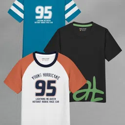 HELLCAT Boys 3 Printed Applique T-shirt-image-22