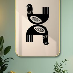 Aura White & Black Birds And Animals Wooden Wall Art-59