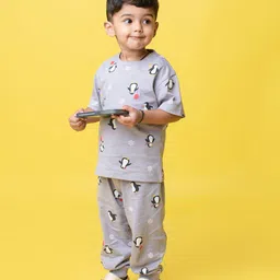 Orange Sugar Unisex Kids Printed T-shirt with Pyjamas-picture-16
