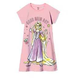 Wear Your Mind Girl's Graphic Print A-Line Dress-image-90