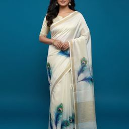 Peachmode Silk Cotton Handloom Saree-picture-0