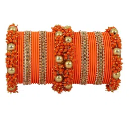 ZULKA Set Of 32 CZ Cubic Zirconia Stones Studded & Beaded Bangles-picture-27