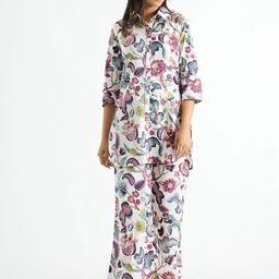 Mamicha Printed Pure Cotton Tunic With Palazzo Co-Ords-image-81