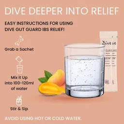 Dive Set Of 2 Gut Guard IBS Relief Powder For Constipation Relief - Mango - 15-Pcs Each image 3