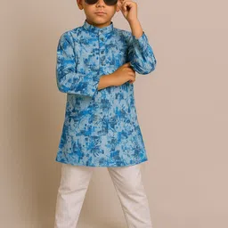 Seetoo Boys Printed Regular Pure Cotton Kurta with Pyjamas-18