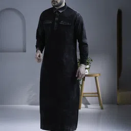 MASHROO Men Thread Work Kurta image 4