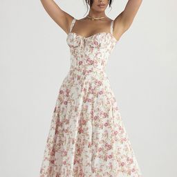 KPOP Women Floral Print A-Line Maxi Dress-image-24