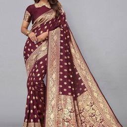 MUSKAN CREATION Woven Design Zari Kanjeevaram Saree-picture-54