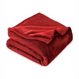 VAS COLLECTIONS Red Fleece AC Room 300 GSM Double Bed Blanket-image-89