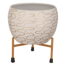 Homspurts Printed Metal Planter With Stand image 2