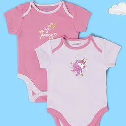 Babies R Us Infant Girls Pack Of 2 Printed Cotton Bodysuit-57