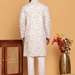 Jompers Men Embroidered Regular Thread Work Kurta with Pyjamas image 4