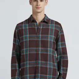 Pepe Jeans Men Spread Collar Tartan Checked Cotton Casual Shirt-picture-22