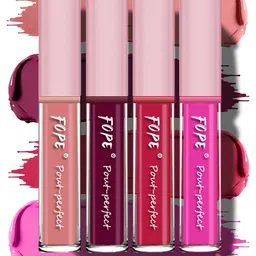 FOPE Set Of 4 Pout Perfect Long Lasting Liquid Lipstick - 4 ml Each-50