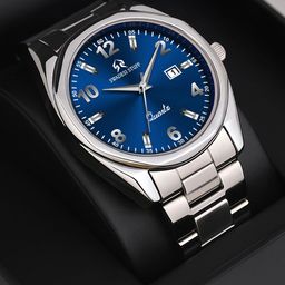 SWADESI STUFF Men Round Dial & Bracelet Style Straps Analogue Watch BOSS BLUE 81-picture-0