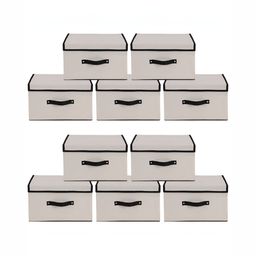 Aura White 10 Pieces Reusable Cotton Drawer Organisers-image-18
