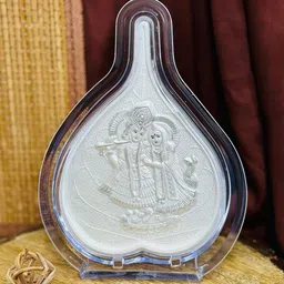 ABDESIGNS Silver Toned & Transparent Radha Krishna Table Photo Frame-9