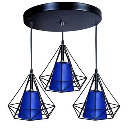 KINIS Modern and Unique Style Black & Blue Quirky Ceiling Lamp-53