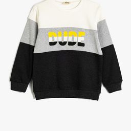 Koton Boys Colourblocked Round Neck Pullover Sweatshirt-picture-48