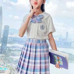 StyleCast x Revolte Girls Shirt Collar Pure Cotton Top with Skirt-picture-40