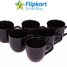 Pack of 6 Ceramic Premium Small Black Tea Cups Set of 6 | Coffee Mugs for Home Office-image-15