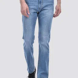 Numero Uno Men Tapered Fit Mildly Distressed Light Fade Stretchable Jeans-68