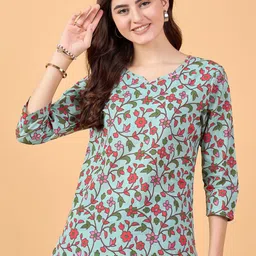 NEESH Floral Print Cotton Top-17