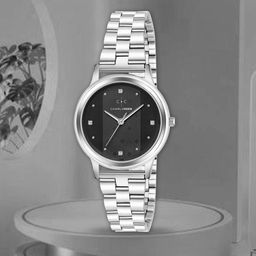 CHARLIEKEEN Women Brass Patterned Wrap Around Straps Analogue Watch CC-LR016-BLK-CH-picture-0