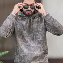 Maniac Men Self Design Hooded Sweatshirt-image-31