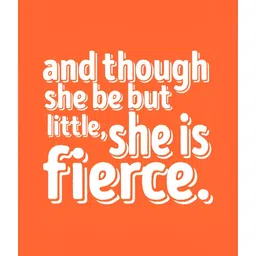 Inephos Orange-Coloured & White Typography Printed Paper Creative Artwork Sticker-31