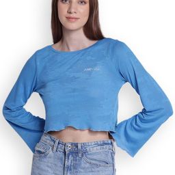 JUMP USA Flared Sleeve Chiffon Crop Top-image-65