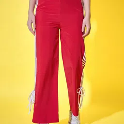 DIMPY GARMENTS Women Relaxed Fit High-Rise Cargos Trousers-image-50