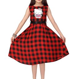 BAESD Checked Fit & Flare Dress-image-93