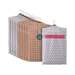 Aura Saree Cover Brown Set of 10 Multi-Utility Organisers-1