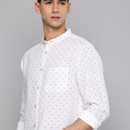Indian Terrain Slim Fit Printed Linen Cotton Casual Shirt-picture-38
