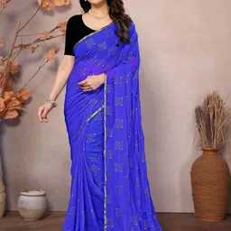 REDFISH Floral Printed Zari Saree-picture-26