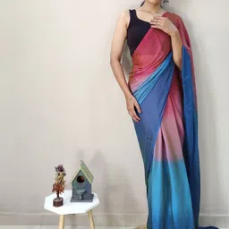 DIVASTRI Ombre Pure Chiffon Saree image 5