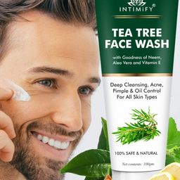 INTIMIFY Tea Tree Face Wash With Neem Aloevera & Vitamin E - 100 g-6