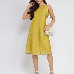 Pink Fort Women Play Sleeveless A-Line Dress-image-34