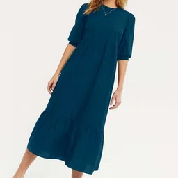 Jash Creation Applique Crepe Fit & Flare Maxi Dress-picture-45