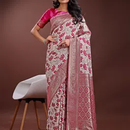 Astita Ethnic Motifs Printed Woven Design Border Saree-55