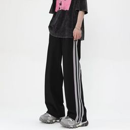 HERE&NOW Men Striped Straight Fit Trousers-picture-36